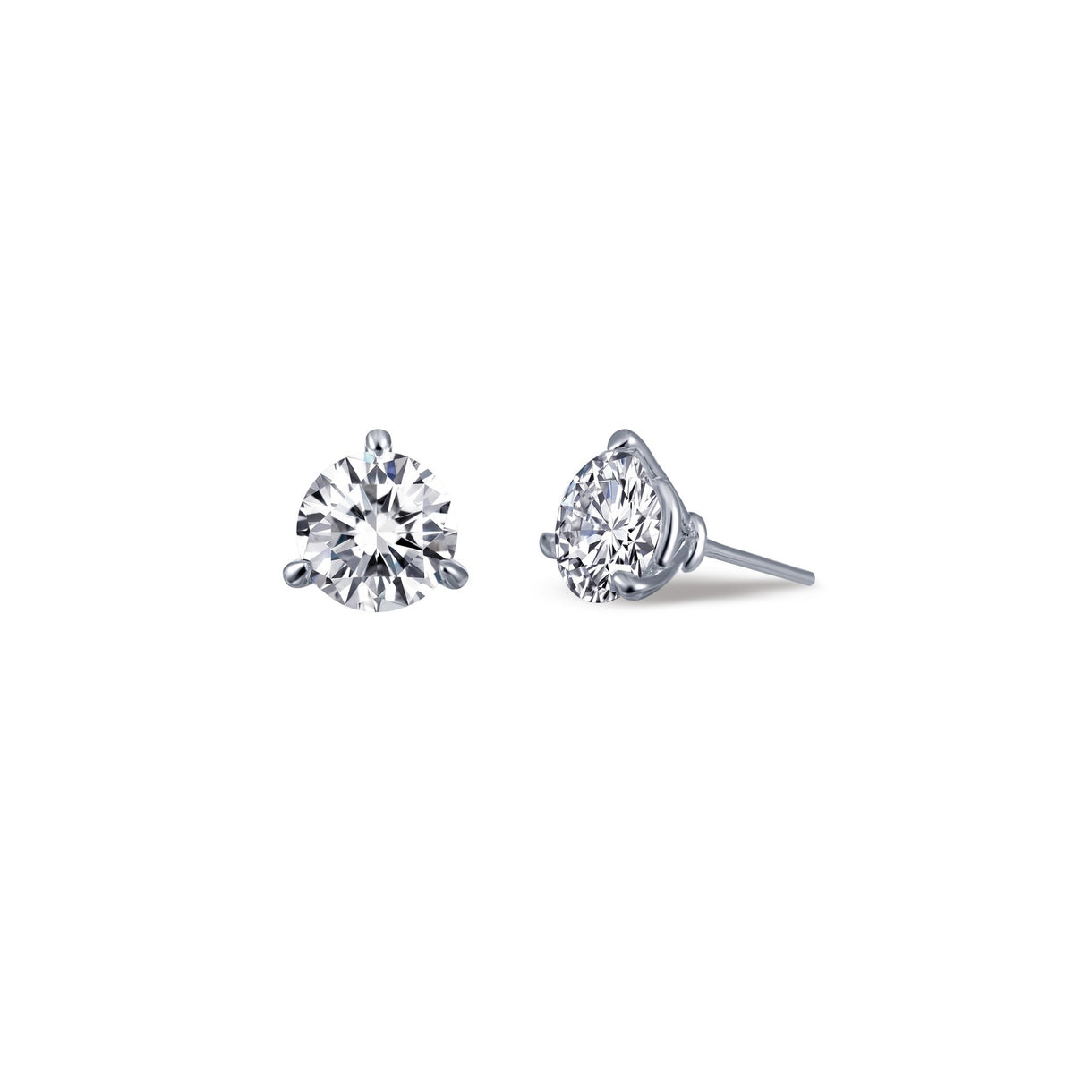 Sterling Silver 1CTW Simulated Diamond Stud Earrings