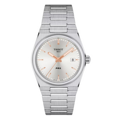 Tissot PRX 35MM Stainless Watch with Rose Accents