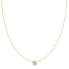18K Yellow Gold Bezel Set Diamond Necklace