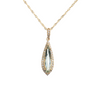 14K YG 1.39CT GREEN AMETHYST .26CTW DIA LESLIES 1MM SINGAPORE 18"