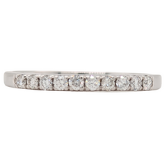 14K White Gold Straight Prong Set Diamond Band