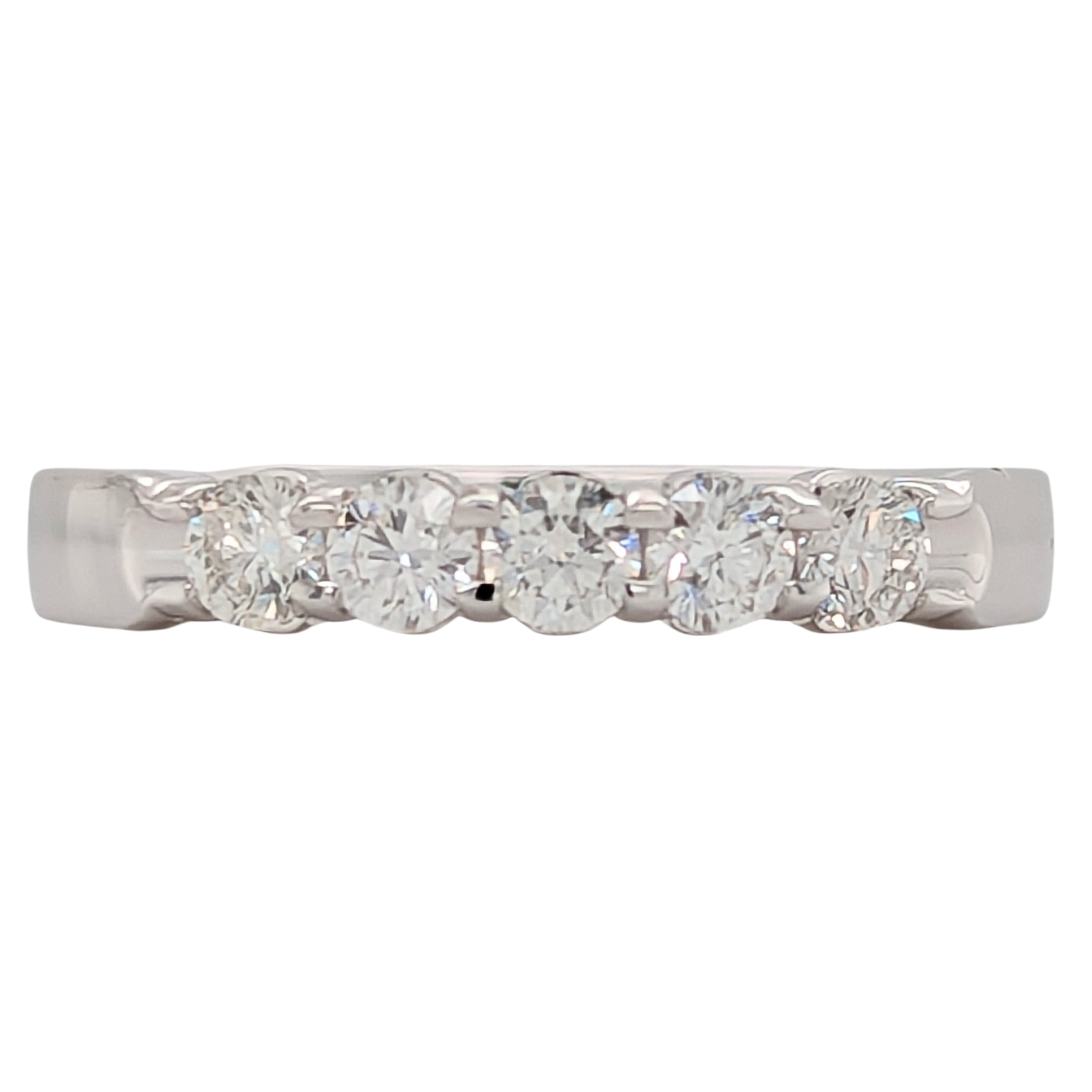 14K White Gold 3/4CTW Diamond Anniversary Band