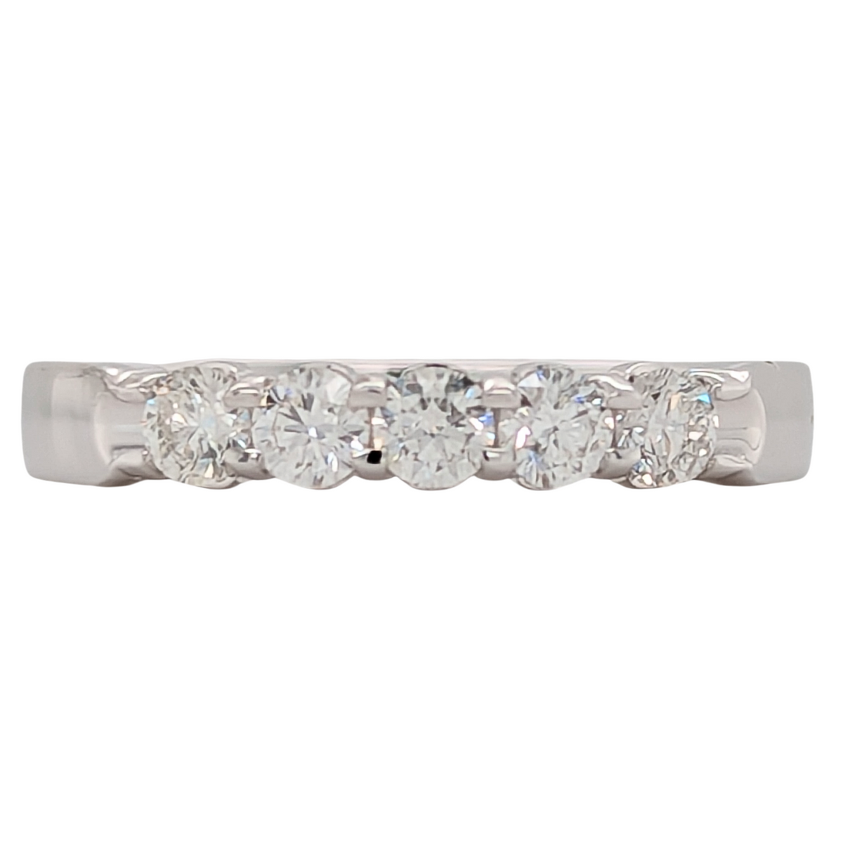 14K White Gold 3/4CTW Diamond Anniversary Band