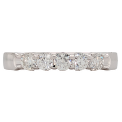 14K White Gold 3/4CTW Diamond Anniversary Band