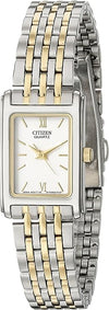 Citizen Quartz Two-Tone Tank Ladies Tank Watch