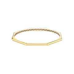 10K YG GEOMETRIC OCTAGON BANGL