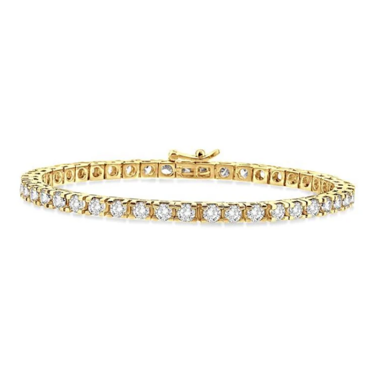 Estate: 14K Gold Diamond Tennis Bracelet 5CTW