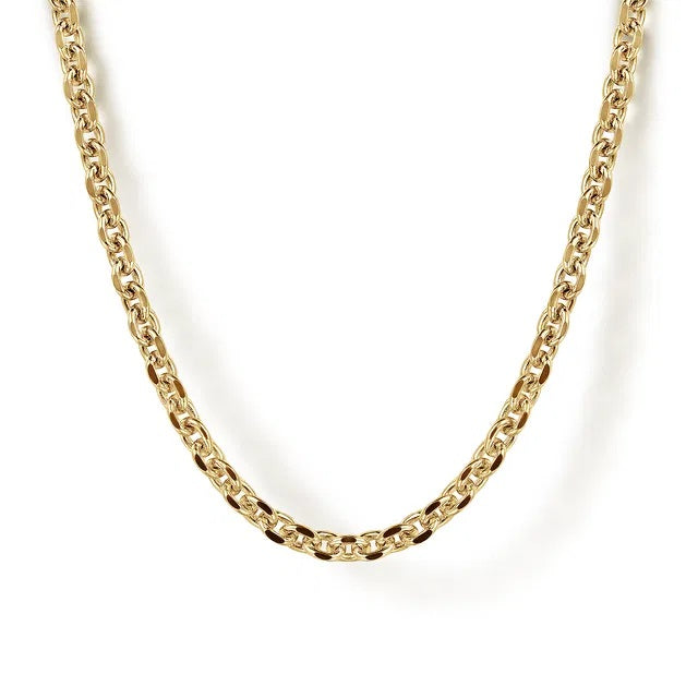 14K YG 2.85MM HOLLOW LINK CHAI
