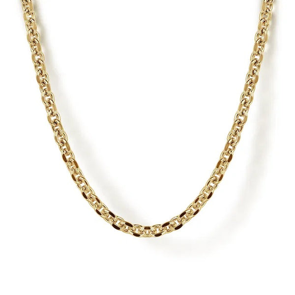 14K YG 2.85MM HOLLOW LINK CHAI