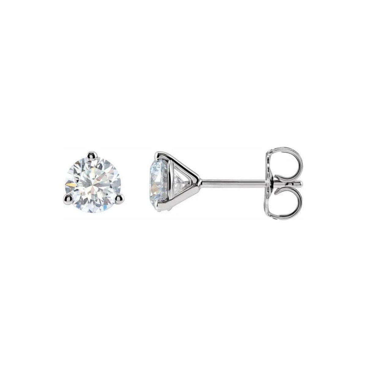 14K White Gold 1/5CTW I-K Diamond Stud Earrings