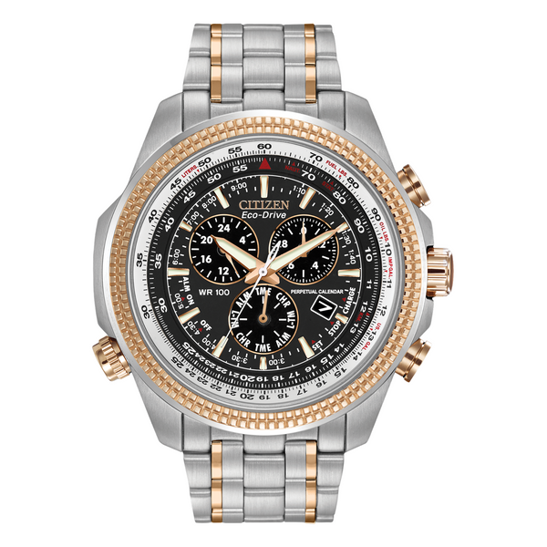 Citizen Eco Drive Perpetual Chronograph Two Tone Watch BL5406-56L
