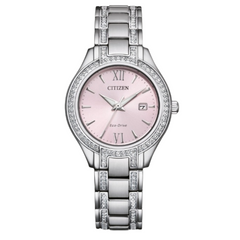 Citizen Eco Drive Stainless Classic Pink Dial Watch FE1230-51X