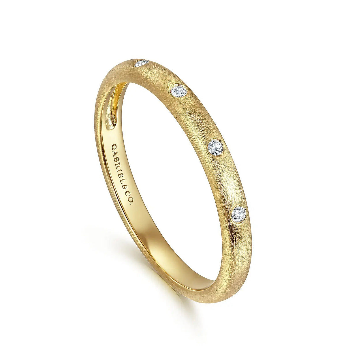 14K Yellow Gold Satin Finish Gypsy Set Ring S2119147