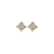 14K YG .38CTW DIAMOND CLUSTER STUDS