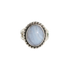 S/S BLUE LACE AGATE RING