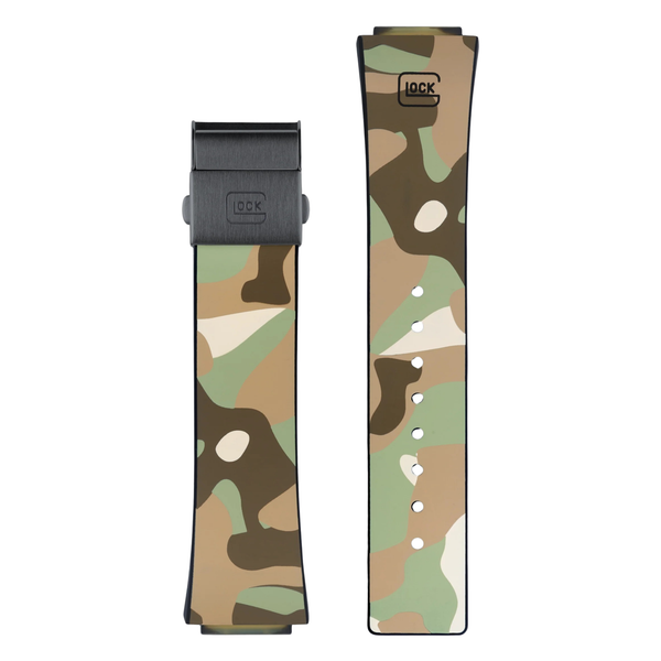 GLOCK Desert Camo Silicone Strap with Gunmetal 24 GW2, 5, 13, 14, 24, 27, 34, 37, 40, 42