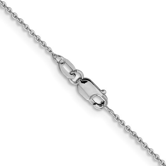 1.1MM 10K Gold White Cable Chain 22"