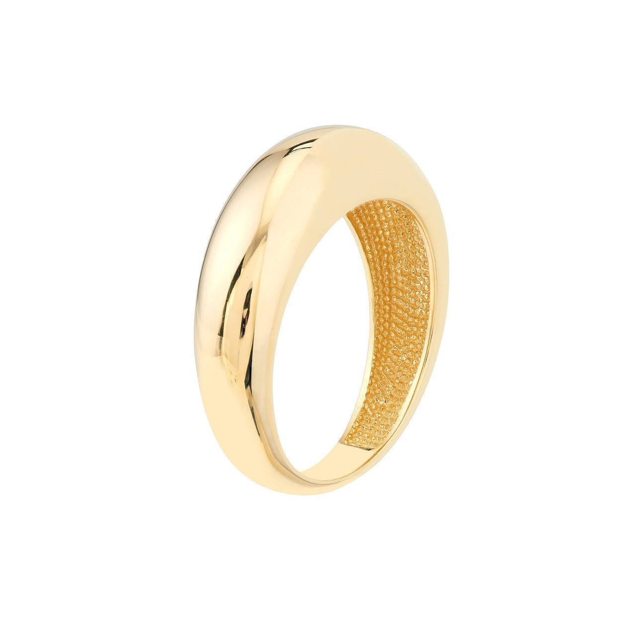 14K YG WIDE DOMED BAND