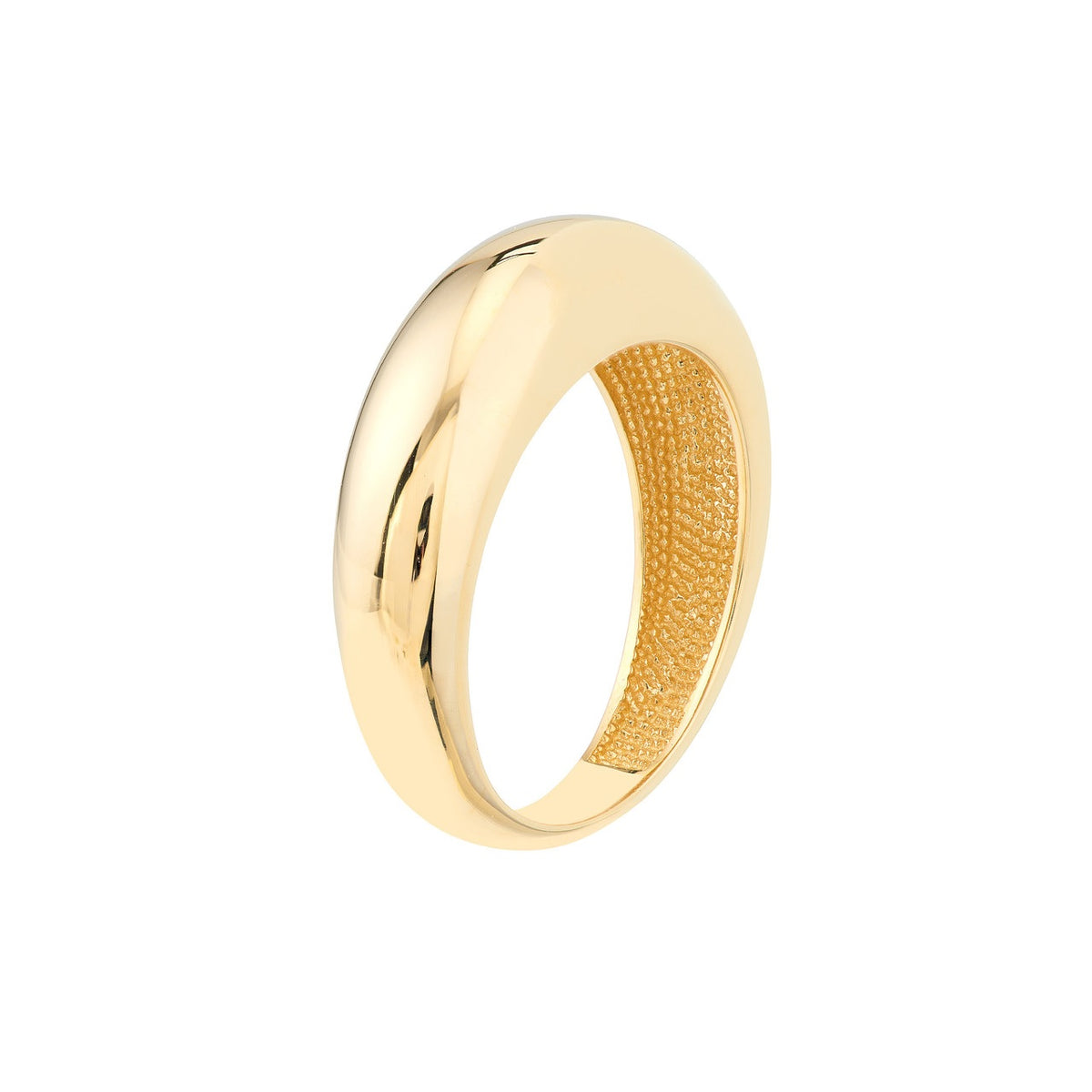 14K YG WIDE DOMED BAND