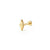 14K YG PYRAMID SINGLE FLATBACK