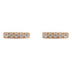 14K Yellow Gold Diamond Line Earrings