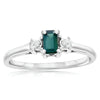 18kt White Gold .23ct Brazil Alexandrite .02ctw Diamond Ring W/Report