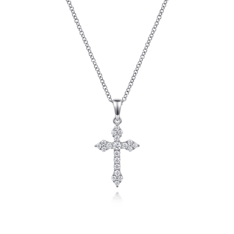 14K WG .25CTW G-H SI+ CROSS 17
