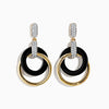 14K YG 3.75TW ONYX EARRINGS