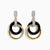 14K YG 3.75TW ONYX EARRINGS