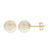 14K Yellow Gold 8MM Akoya Pearl Stud Earrings