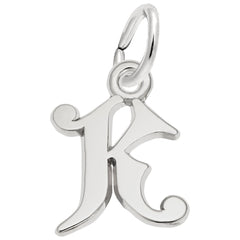 STERLING INITIAL K CHARM