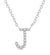 10K White Gold Necklace J Pendant