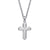 STERLING BRUSHED SILVER CROSS