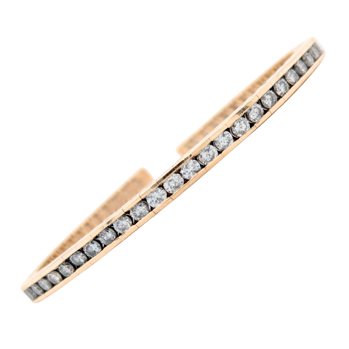 Estate: 14K Yellow 4.5CTW Diamond Flex Bracelet