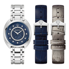 Bulova Duality Blue Grey Stainless Watch 96X160