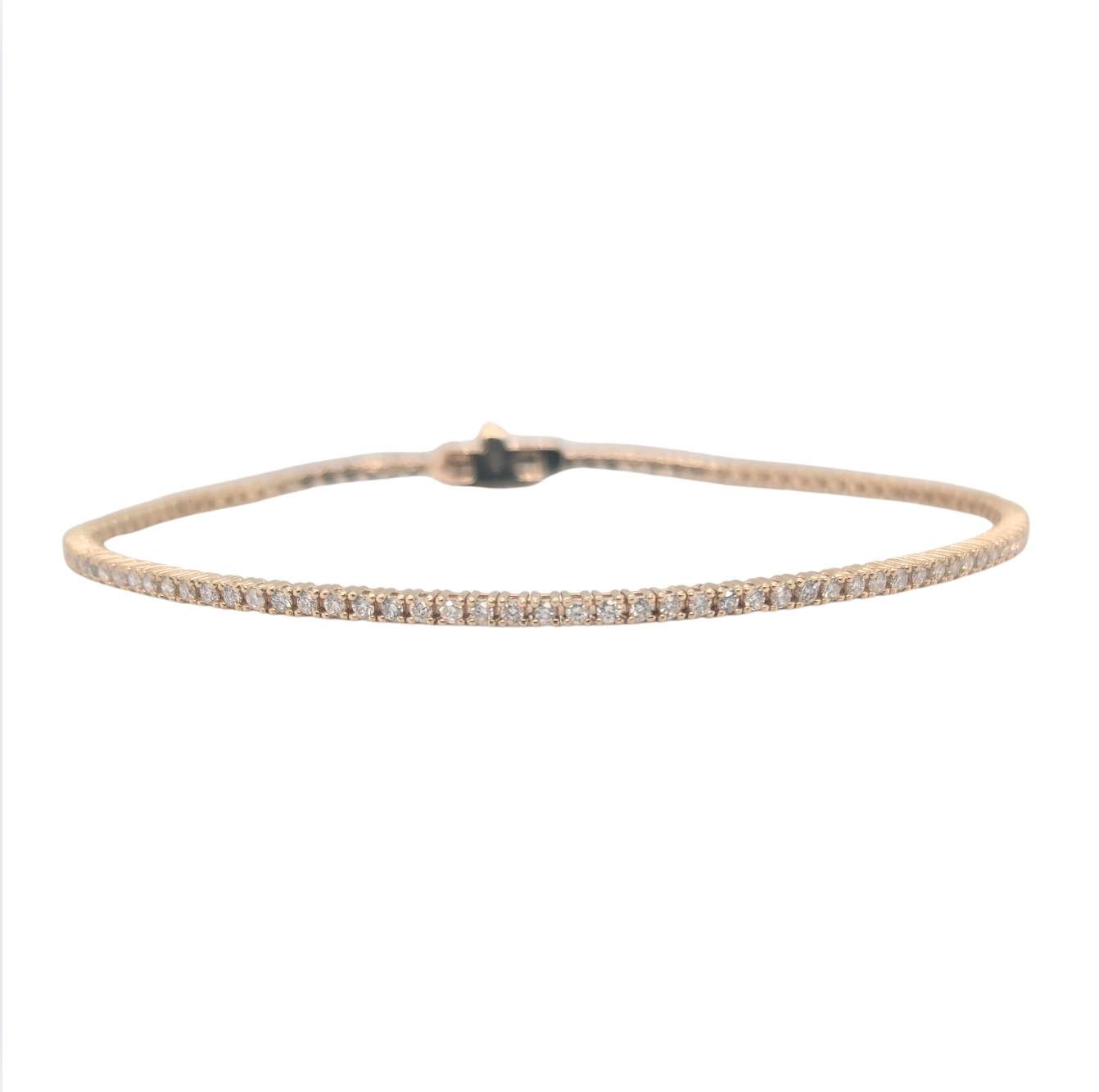 14KT Yellow Gold 1CTW Thin Tennis Bracelet