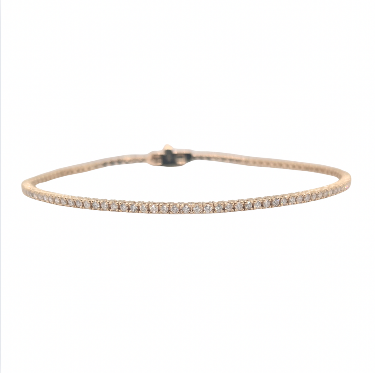 14KT Yellow Gold 1CTW Thin Tennis Bracelet