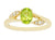 14K YG .89CT OVAL PERIDOT .08C