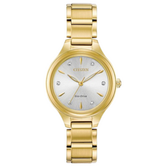 Citizen Eco Drive Corso Gold Tone with Diamond Accents Watch FE2102-55A
