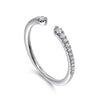 14K Gold White .16CTW Open Front Diamond Ring.