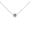 18kt White Gold .81ct Diamond Solitaire Necklace Adjustable 18in