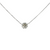 18kt White Gold .81ct Diamond Solitaire Necklace Adjustable 18in