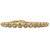 Estate 14kt Yellow Gold 7.40ctw Brown VS/SI Tennis Bracelet 7in