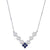 14K White Gold V Pearl & Sapphire Necklace