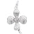 STERLING DOGWOOD FLOWER CHARM