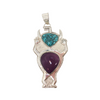 S/S TURQ/SUGILITE PENDANT.