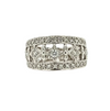 Estate 14kt White Gold .50ctw Diamond Open Band