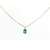 18kt Yellow Gold .23ct Emerald Adjustable Necklace.