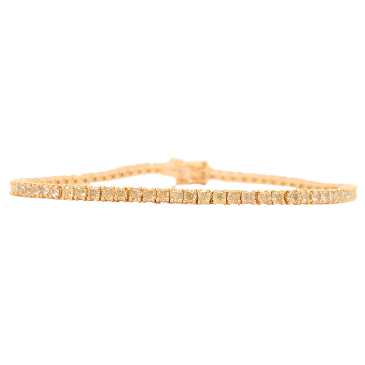 14K Yellow Gold Natural Yellow Diamond Bracelet 5.31CTW