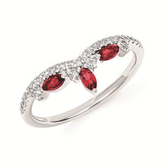 14K WG .33TGW RUBY .18CTW DIAM